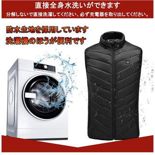 加熱ベスト　加熱服　USB充電式　新品・未使用の画像