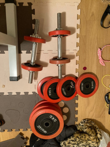 インクラインベンチ　ダンベル(20キロセット) アームカール