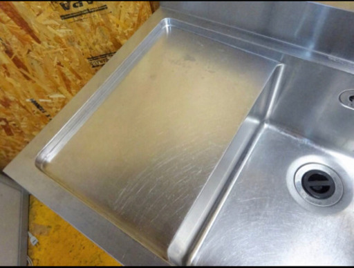 (115-0)業務用 ステンレス 2槽 水切りシンク W1200D600H800BG100 中古品 流し台 厨房機器 飲食店 店舗