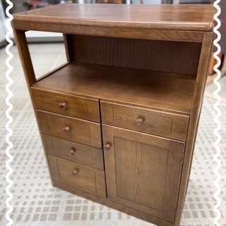 1/2??カリモク ブラウン 電話台 高さ77㎝ 横59㎝ 奥29