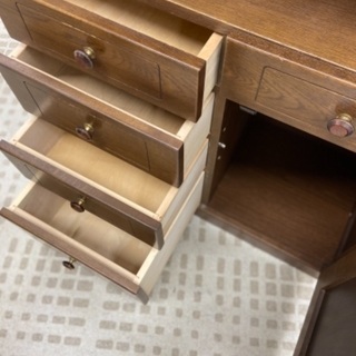 1/2??カリモク ブラウン 電話台 高さ77㎝ 横59㎝ 奥29