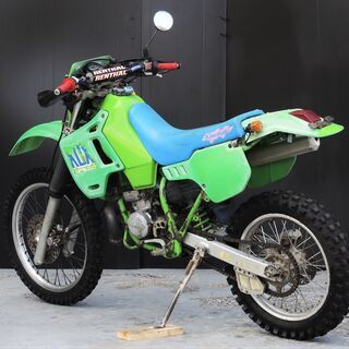 愛媛発★ kawasaki KDX200SR エンジンキック一発 社外チャンバー =始動動画有= 6速 モトクロス レース仕様 オフロード お探しの方等に♪の画像