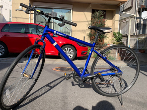 クロスバイク　青