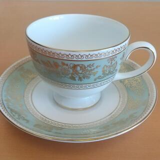 ウェッジウッド コロンビアセージグリーン ティーカップ&ソーサー