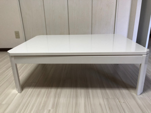 【受け渡し決定】コタツ　ローテーブル　美品　ホワイト