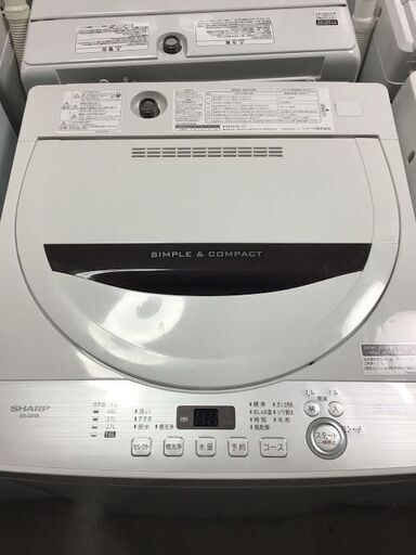 【送料無料・設置無料サービス有り】洗濯機 2018年製 SHARP ES-GE5B-T① 中古