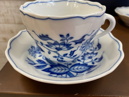 【愛品館江戸川店】フッチェンロイターブルーオニオンカップ＆ソーサーペア ID102-023820-007