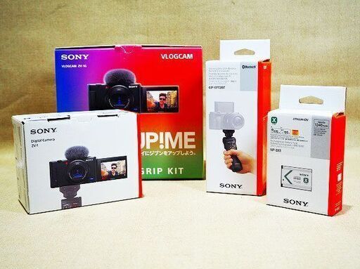【苫小牧バナナ】極美品☆SONY/ソニー デジタルスチルカメラ VLOGCAM ZV-1G シューティング グリップキット ブラック 付属完備 ピカピカの１台♪