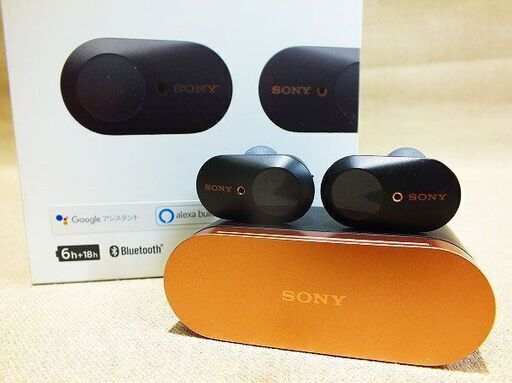 【苫小牧バナナ】SONY/ソニー ワイヤレスステレオヘッドセット WF-1000XM3 ノイズキャンセリング Bluetooth ハンズフリー ブラック 動作〇♪