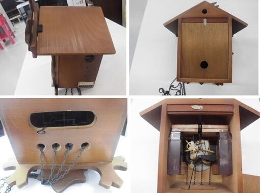  鳩時計 MIKEN CUCKOO CLOCK 木製 からくり時計 アンティーク レトロ 手動式 幅26×奥行18×高51㎝ 壁掛け時