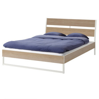 IKEA ダブルベッド　マットレス付き
