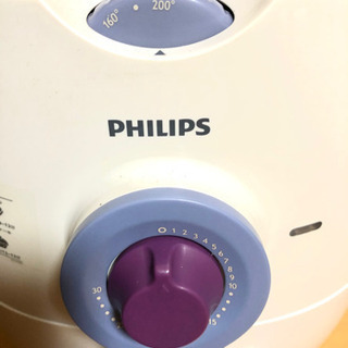 13年製 PHILIPSフィリップス ノンフライヤー 揚げ物調理器 HD9299 ホワイト×パープルの画像