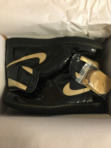 NIKE エアジョーダン1 レトロ ハイ OG メタリック ブラック 27.5cm