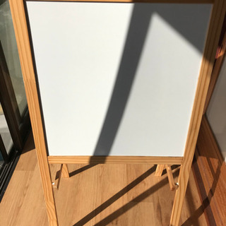 IKEA ホワイト.黒板　中古品の画像