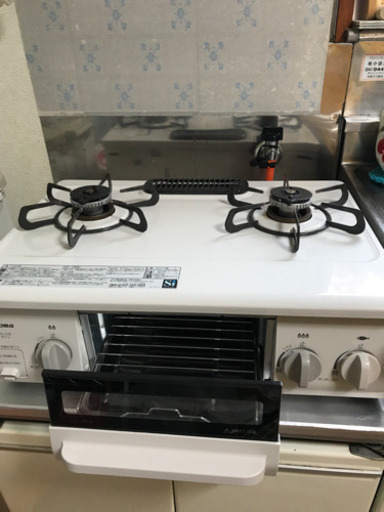【受付終了】パロマ　ガスコンロ　２口　プロパンガス