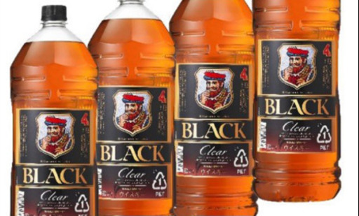 セール特価中 ブラックニッカ クリア 37度 4L×4本 4000ml アサヒ ニッカウイスキー ペット 大容　配送検討も可能