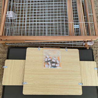 おしゃれ 猫 ケージ キャットケージ 2段 木製フレーム ハンモック付 広々 大型 高級感 おしゃれ キャットハウス ネコ 