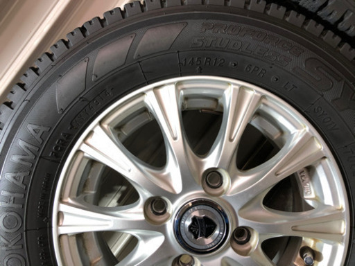 145R12 6PR アルミホイール　スタッドレスタイヤ4本セット
