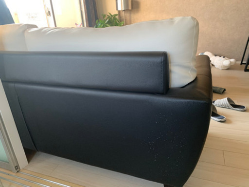 本革3人がけソファー