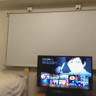【プロジェクター用スクリーン】オーエス 掛図スクリーンHD80型...