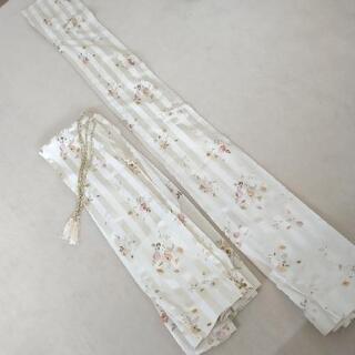 ローズ柄　ロングカーテン　200cm　ロココ