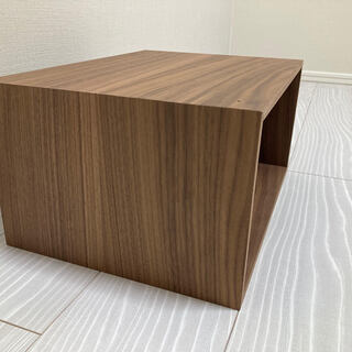 【MUJI 無印良品】スタッキングチェスト・ハーフ・オープン／ウォールナット材　※手渡し限定　スタッキングシェルフの画像