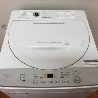 シャープ 全自動洗濯機 5.5kg ES-GE 5C-W L05-13