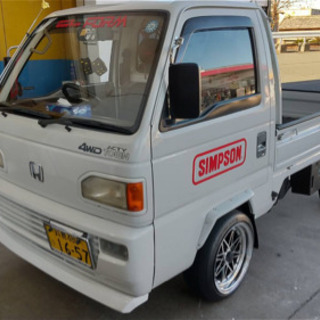 ホンダ アクティ軽トラ 車検あり 平成5年 4駆 エアコン 改造多数 電装系キャブ新品交換 純正塗装済の画像