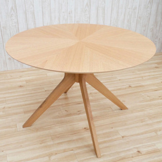 ダイニングテーブル 丸型 円形 円卓 オーク材