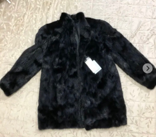 ブラックミンク　毛皮コート　XLサイズ