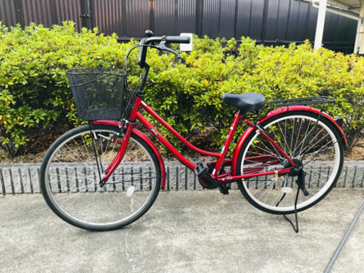 【美品】12月18日午前に北島町取りに来て頂ける方のみ　半年前購入　あさひ自転車　ママチャリ　赤