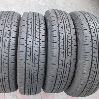 DUNLOP ENASAVE バン用タイヤ 145R12 6PR 新車外し4本