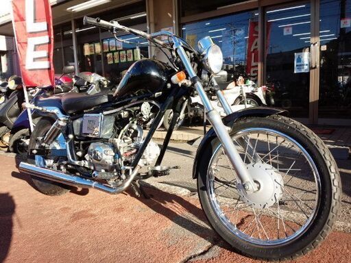 NO.3593　ジャズ （ＪＡＺＺ） ４サイクル　クラッチ付き４速　ＪＭＣＡ公認マフラー　カスタムハンドル　ブラック　☆彡