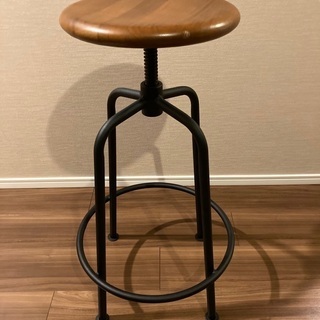 スツール 木製 アイアン