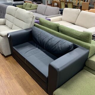 ２人掛けソファー　ブラック　売場展開中！！！