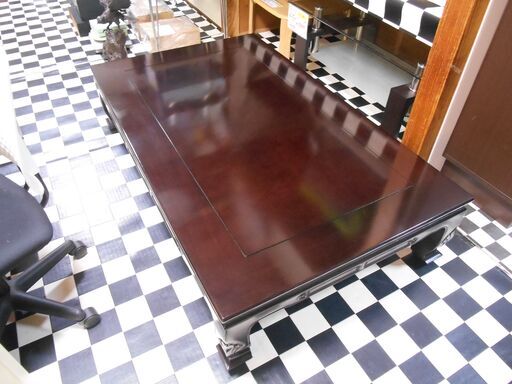 【リサイクルショップ八光　田上店　　配達・設置OK】【カリモク】座卓