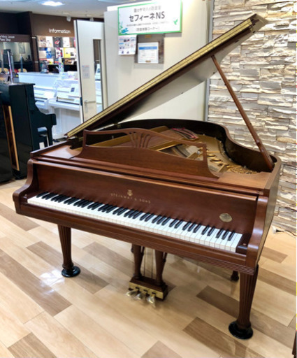 楽器店サロンに展示中♬ Steinway & sons / 創業140年記念Mモデル