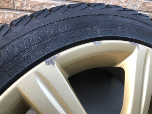 (商談中)スタッドレスタイヤ スバル純正(SUBARU) スバル インプレッサGDA純正ホイール+YOKOHAMA iG30