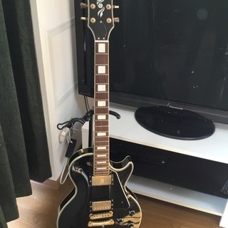レスポールカスタム　黒　BURNY　弦新品交換済み＋ROLAND...