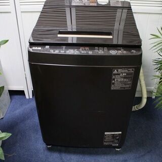 R2400) TOSHIBA 中古 東芝　全自動洗濯機　ZABOON　洗濯10kg　AW-10SD8（T）　グレインブラウン 2019年製! 洗濯機 店頭取引大歓迎♪