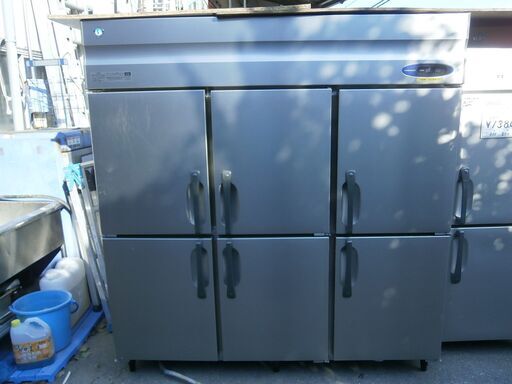 ☆中古品 ホシザキ業務用縦型冷蔵庫6枚扉 対面式 HR－18CZ－6D6D 2012年式 100V 動作問題なし☆