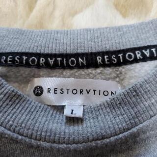 ★４点千円  RESTORATION グレー トレーナーの画像