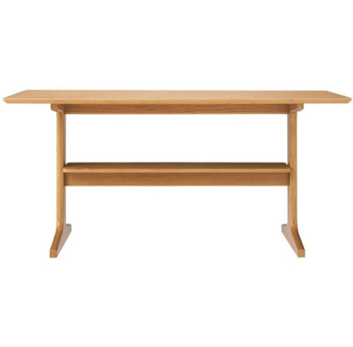【無印】テーブル・２・オーク材 幅１３０×奥行６５×高さ６０ｃｍ