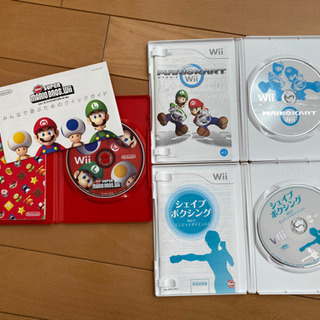 Wii本体+ソフト3本その他もろもろセットの画像