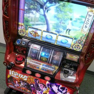 パチスロ実機 スロット 5号機 甲賀忍法帖～絆 バジリスク絆 伊賀パネル コイン不要機 家庭用電源対応 無段階ボリューム 家スロの画像