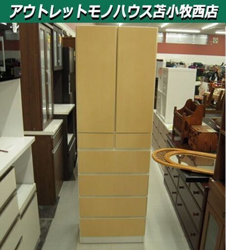 キッチン収納棚 幅57.5×奥行34.5×高さ180cm  木目 苫小牧西店