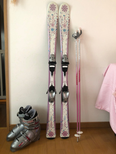 【可愛い】小学校中～高学年 130cm 女の子スキーセット