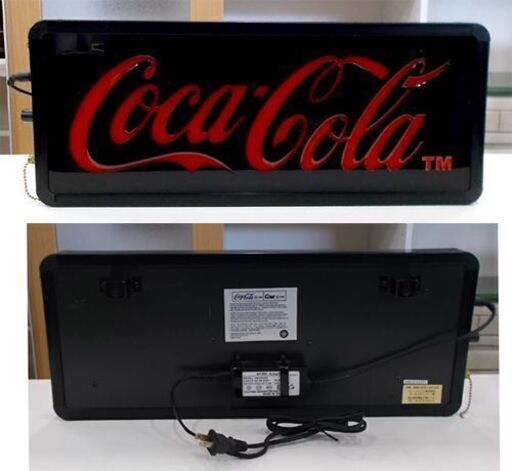 コカコーラ ネオンサイン 幅51cm 電飾看板 ブラック 黒 アメリカン雑貨 照明 店舗 バー ガレージ カフェ Coka cola 
