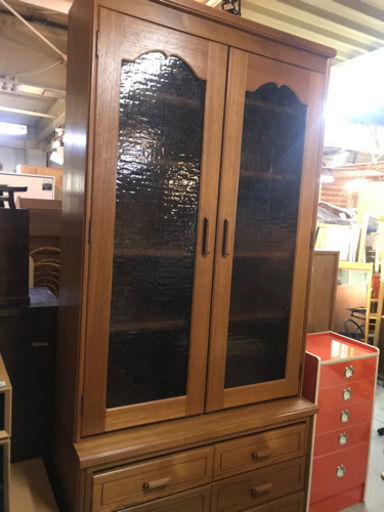 JF01310 食器棚  天然木 コレクションボード