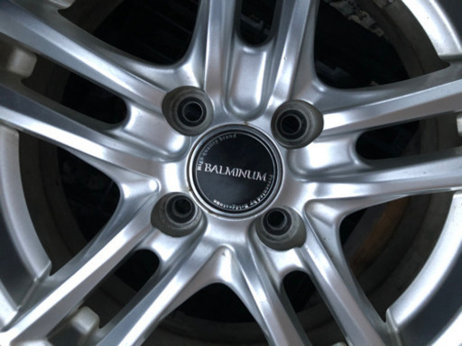 フィット アクア ブリヂストン スタッドレス 2019年製 バリ山 アルミ付